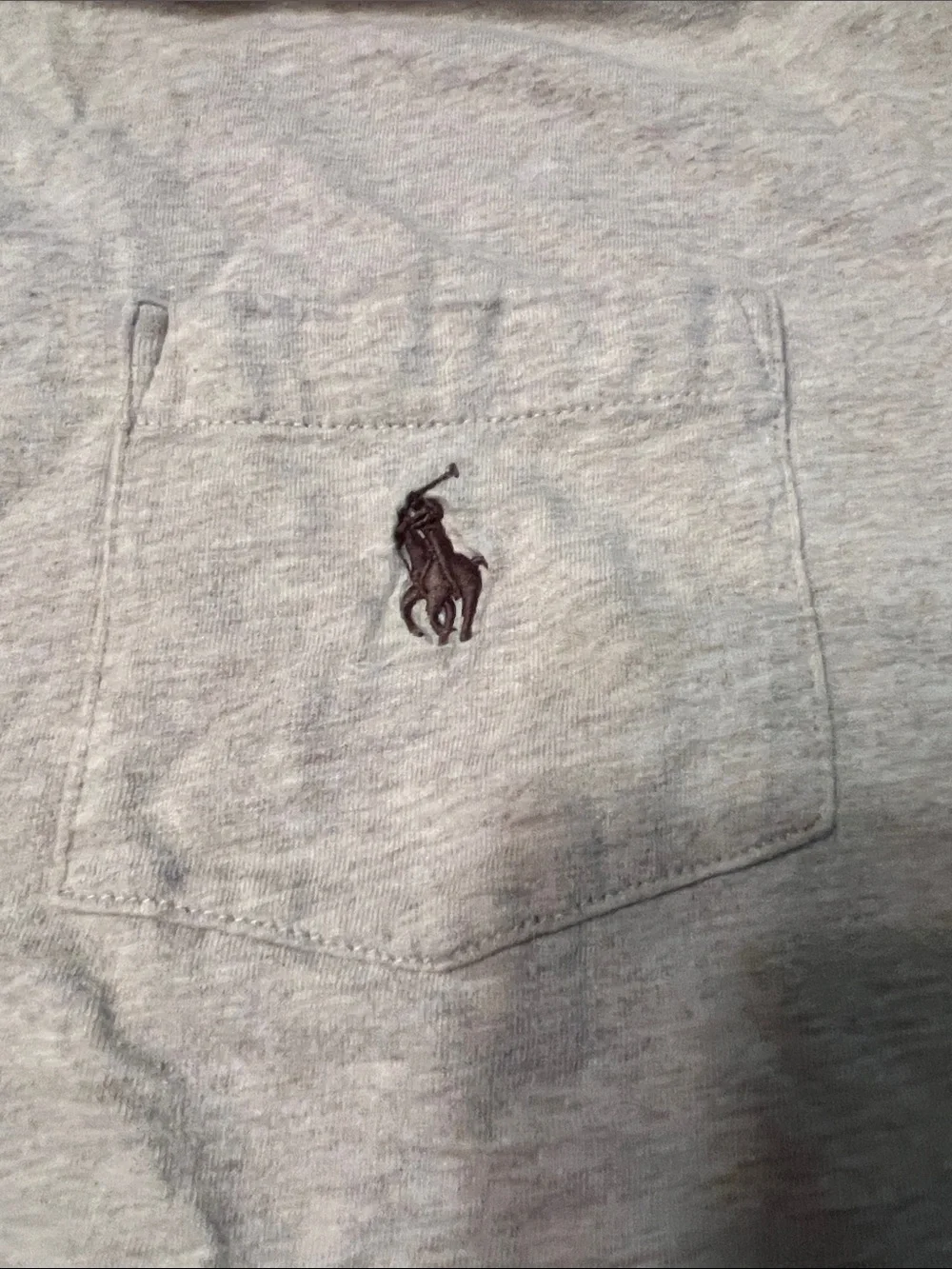 Polo by Ralph Lauren Short-Sleeve Pocket Tee — Light Beige Heather
